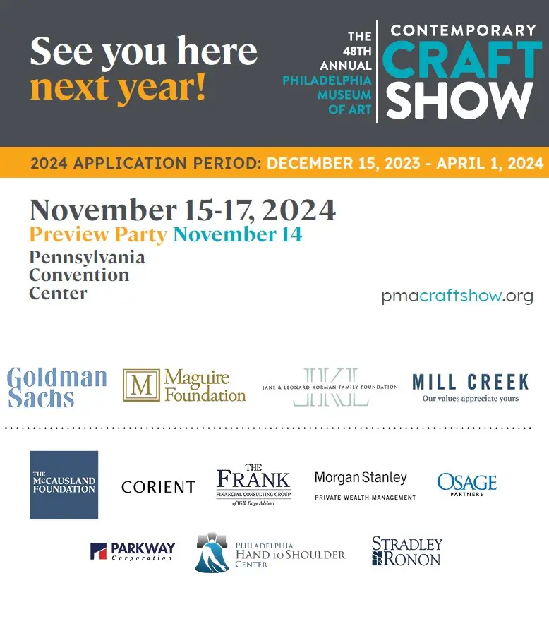 2024 PMA Craft Show Dates and 2023 Sponsors 